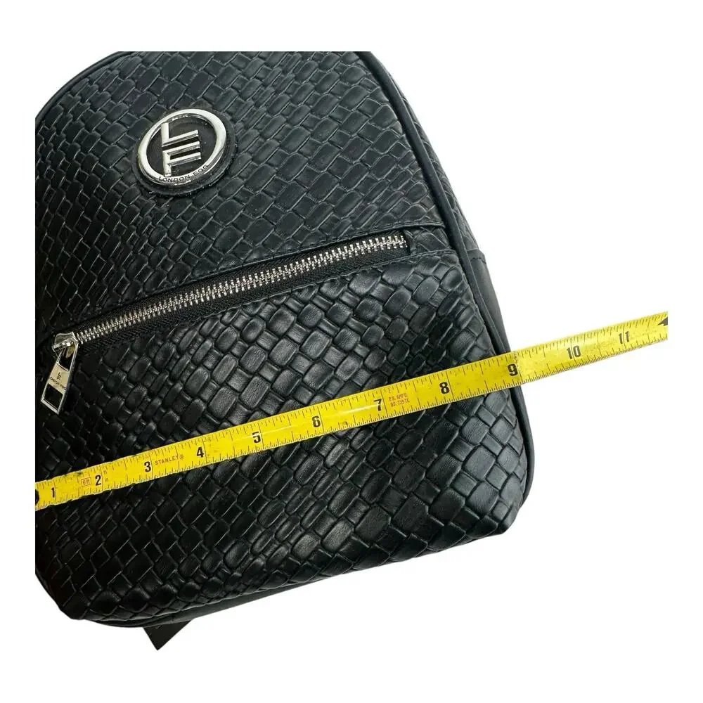 London Fog Bowery Medium Woven Backpack Black